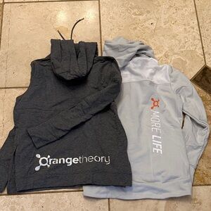 Orangetheory Charcoal and Light Gray Hoodies